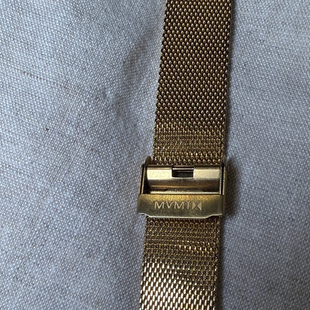 MVMT Boulevard Gold Mesh Watch Black Dial Minimalist Women’s Watch - Picture 2 of 3